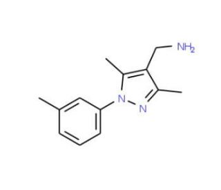 {[3,5-Dimethyl-1-(3-methylphenyl)-1H-pyrazol-4-yl]methyl}amine - chemical structure image