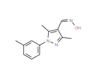 3,5-Dimethyl-1-(3-methylphenyl)-1H-pyrazole-4-carbaldehyde oxime - chemical structure image