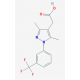{3,5-dimethyl-1-[3-(trifluoromethyl)phenyl]-1H-pyrazol-4-yl}acetic acid (CAS 70597-87-4) - chemical structure image