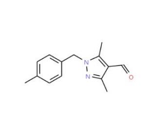 3,5-dimethyl-1-(4-methylbenzyl)-1H-pyrazole-4-carbaldehyde - chemical structure image