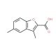 3,5-dimethyl-1-benzofuran-2-carboxylic acid (CAS 16817-32-6) - chemical structure image