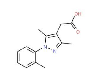 (3,5-Dimethyl-1-o-tolyl-1H-pyrazol-4-yl)-acetic acid - chemical structure image