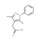 (3,5-dimethyl-1-phenyl-1H-pyrazol-4-yl)acetic acid (CAS 32710-88-6) - chemical structure image