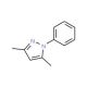 3,5-Dimethyl-1-phenyl-1H-pyrazole (CAS 1131-16-4) - chemical structure image