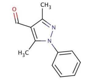 3,5-Dimethyl-1-phenyl-1H-pyrazole-4-carbaldehyde (CAS 22042-79-1) - chemical structure image