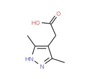 (3,5-dimethyl-1H-pyrazol-4-yl)acetic acid (CAS 32701-75-0) - chemical structure image