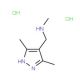 [(3,5-Dimethyl-1H-pyrazol-4-yl)methyl]methylamine dihydrochloride - chemical structure image