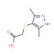 [(3,5-dimethyl-1H-pyrazol-4-yl)thio]acetic acid - chemical structure image