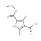 3,5-Dimethyl-1H-pyrrole-2,4-dicarboxylic acid 2-ethyl ester (CAS 5408-10-6) - chemical structure image