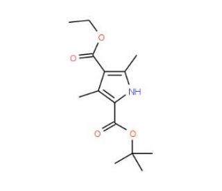 3,5-Dimethyl-1H-pyrrole-2,4-dicarboxylic acid 2-tert-butyl ester 4-ethyl ester (CAS 86770-31-2) - chemical structure image