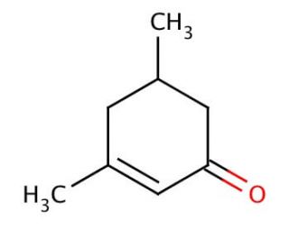 3,5-Dimethyl-2-cyclohexen-1-one (CAS 1123-09-7) - chemical structure image