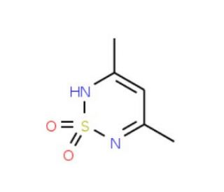 3,5-dimethyl-2H-1,2,6-thiadiazine 1,1-dioxide (CAS 697-44-9) - chemical structure image