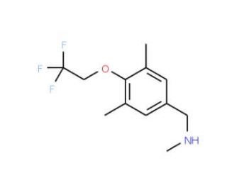 {[3,5-dimethyl-4-(2,2,2-trifluoroethoxy)phenyl]methyl}(methyl)amine - chemical structure image