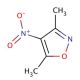 3,5-Dimethyl-4-nitroisoxazole (CAS 1123-49-5) - chemical structure image