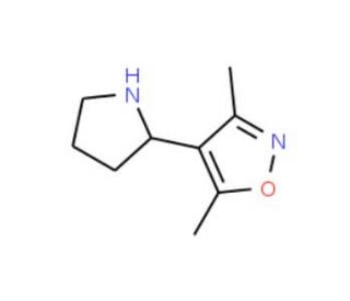 3,5-Dimethyl-4-pyrrolidin-2-ylisoxazole (CAS 1018128-26-1) - chemical structure image