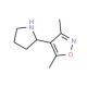 3,5-Dimethyl-4-pyrrolidin-2-ylisoxazole (CAS 1018128-26-1) - chemical structure image