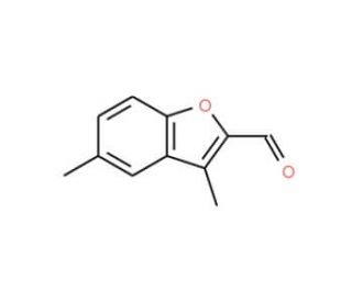 3,5-Dimethyl-benzofuran-2-carbaldehyde (CAS 16817-34-8) - chemical structure image
