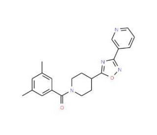 (3,5-Dimethyl-phenyl)-[4-(3-pyridin-3-yl-[1,2,4]-oxadiazol-5-yl)-piperidin-1-yl]-methanone - chemical structure image