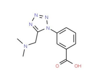 3-(5-Dimethylaminomethyl-tetrazol-1-yl)-benzoic acid - chemical structure image