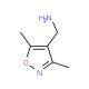 (3,5-Dimethylisoxazol-4-yl)methylamine (CAS 131052-47-6) - chemical structure image