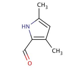 3,5-Dimethylpyrrole-2-carboxaldehyde (CAS 2199-58-8) - chemical structure image