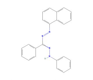 3,5-Diphenyl-1-(1-naphthyl)formazan (CAS 1719-72-8) - chemical structure image