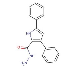 3,5-Diphenyl-1H-pyrrole-2-carbohydrazide - chemical structure image