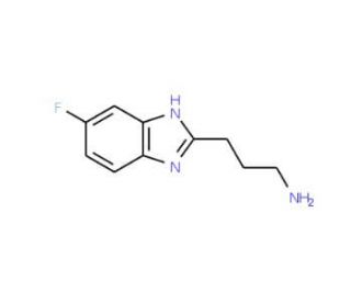 3-(5-Fluoro-1H-benzoimidazol-2-yl)-propylamine (CAS 883541-03-5) - chemical structure image