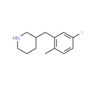 3-(5-Fluoro-2-methyl-benzyl)-piperidine (CAS 955288-12-7) - chemical structure image
