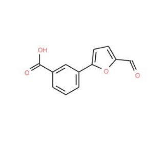 3-(5-Formyl-furan-2-yl)benzoic acid (CAS 304884-54-6) - chemical structure image