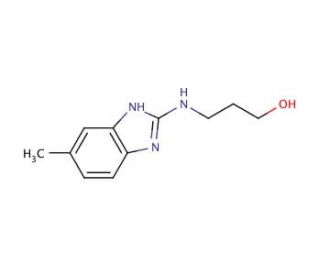 3-(5-Methyl-1H-benzoimidazol-2-ylamino)-propan-1-ol (CAS 302812-86-8) - chemical structure image