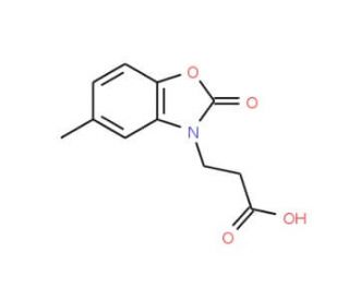 3-(5-Methyl-2-oxo-benzooxazol-3-yl)-propionic acid (CAS 71977-76-9) - chemical structure image