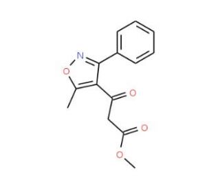 3-(5-Methyl-3-phenylisoxazol-4-yl)-3-oxo-propionic acid methyl ester - chemical structure image