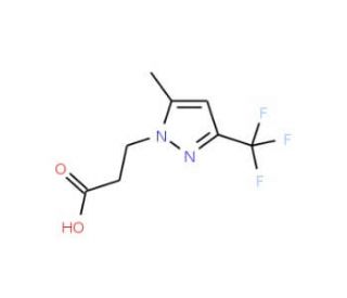 3-(5-Methyl-3-trifluoromethyl-pyrazol-1-yl)-propionic acid - chemical structure image