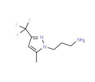 3-(5-Methyl-3-trifluoromethyl-pyrazol-1-yl)-propylamine (CAS 956394-38-0) - chemical structure image