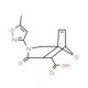 3-(5-Methyl-isoxazol-3-yl)-4-oxo-10-oxa-3-aza-tricyclo[5.2.1.0*1,5*]dec-8-ene-6-carboxylic acid - chemical structure image