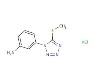 3-[5-(methylthio)-1H-tetrazol-1-yl]aniline hydrochloride - chemical structure image