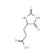 3-(5-Oxo-2-thioxoimidazolidin-4-yl)-propionic acid (CAS 83178-70-5) - chemical structure image