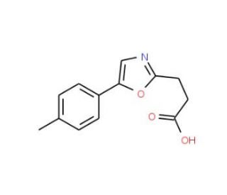3-(5-p-Tolyl-oxazol-2-yl)-propionic acid (CAS 705962-58-9) - chemical structure image