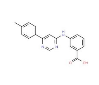 3-{[6-(4-Methylphenyl)pyrimidin-4-yl]-amino}benzoic acid - chemical structure image