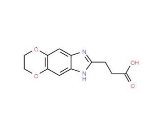 3-(6,7-Dihydro-1H-5,8-dioxa-1,3-diaza-cyclopenta[b]naphthalen-2-yl)-propionic acid - chemical structure image