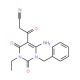 3-(6-Amino-1-benzyl-3-ethyl-2,4-dioxo-1,2,3,4-tetrahydro-pyrimidin-5-yl)-3-oxo-propionitrile - chemical structure image