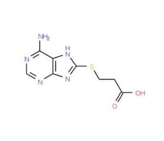3-(6-Amino-9H-purin-8-ylsulfanyl)-propionic acid - chemical structure image