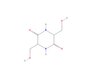 3,6-Bis(hydroxymethyl)-2,5-piperazinedione (CAS 5625-41-2) - chemical structure image