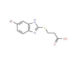 3-(6-Bromo-1H-benzoimidazol-2-ylsulfanyl)-propionic acid - chemical structure image