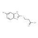 3-(6-Bromo-1H-benzoimidazol-2-ylsulfanyl)-propionic acid - chemical structure image