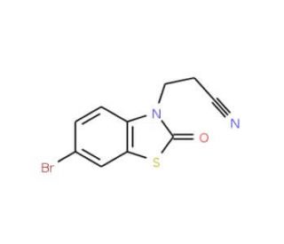 3-(6-bromo-2-oxo-1,3-benzothiazol-3(2H)-yl)propanenitrile - chemical structure image