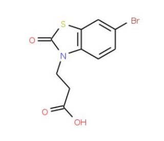 3-(6-bromo-2-oxo-1,3-benzothiazol-3(2H)-yl)propanoic acid - chemical structure image
