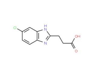 3-(6-Chloro-1H-benzoimidazol-2-yl)-propionic acid (CAS 82138-56-5) - chemical structure image