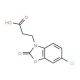 3-(6-chloro-2-oxo-1,3-benzoxazol-3(2H)-yl)propanoic acid (CAS 17124-56-0) - chemical structure image